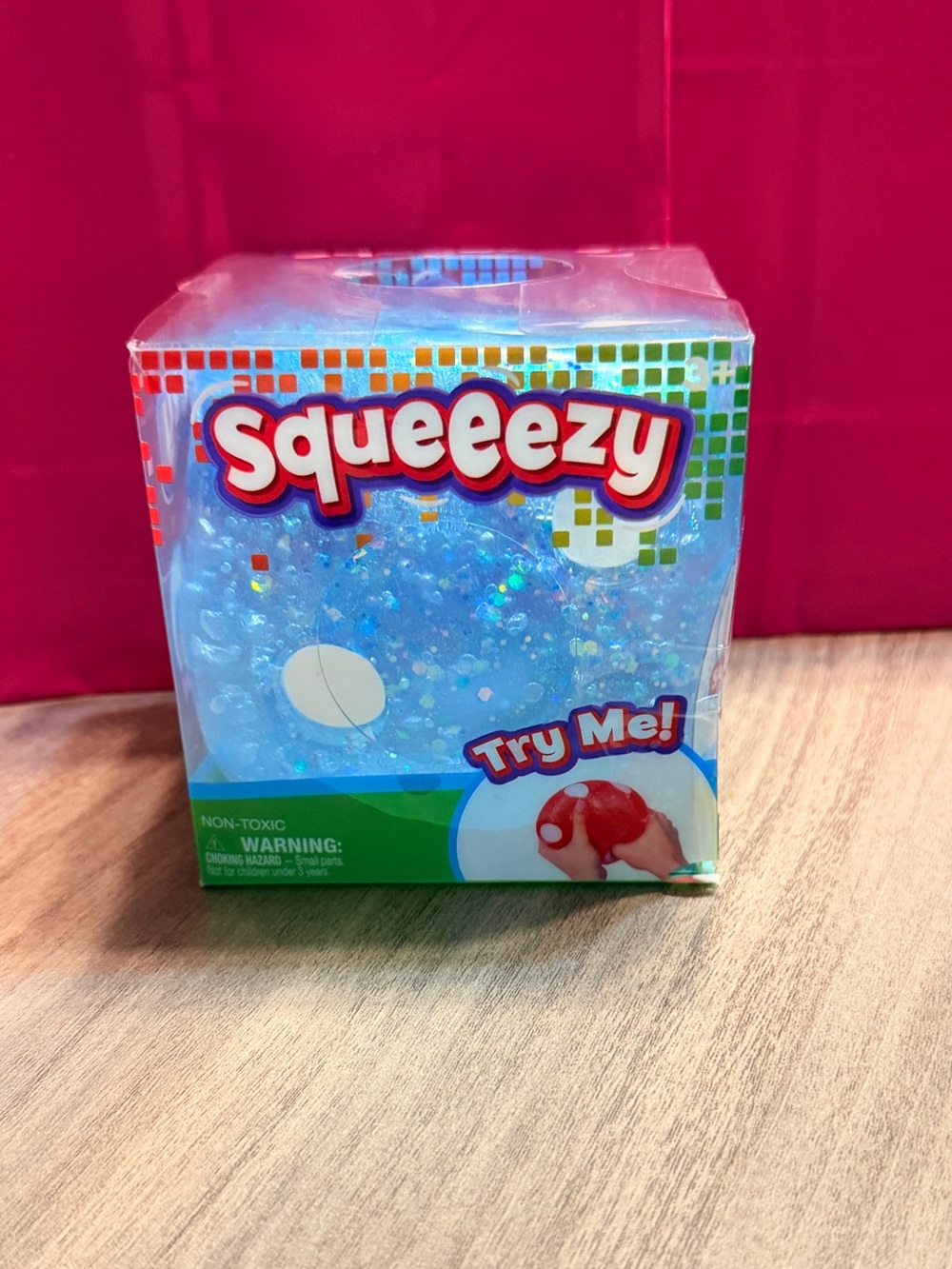 Authentic Squishy Glitter Dice-Blue